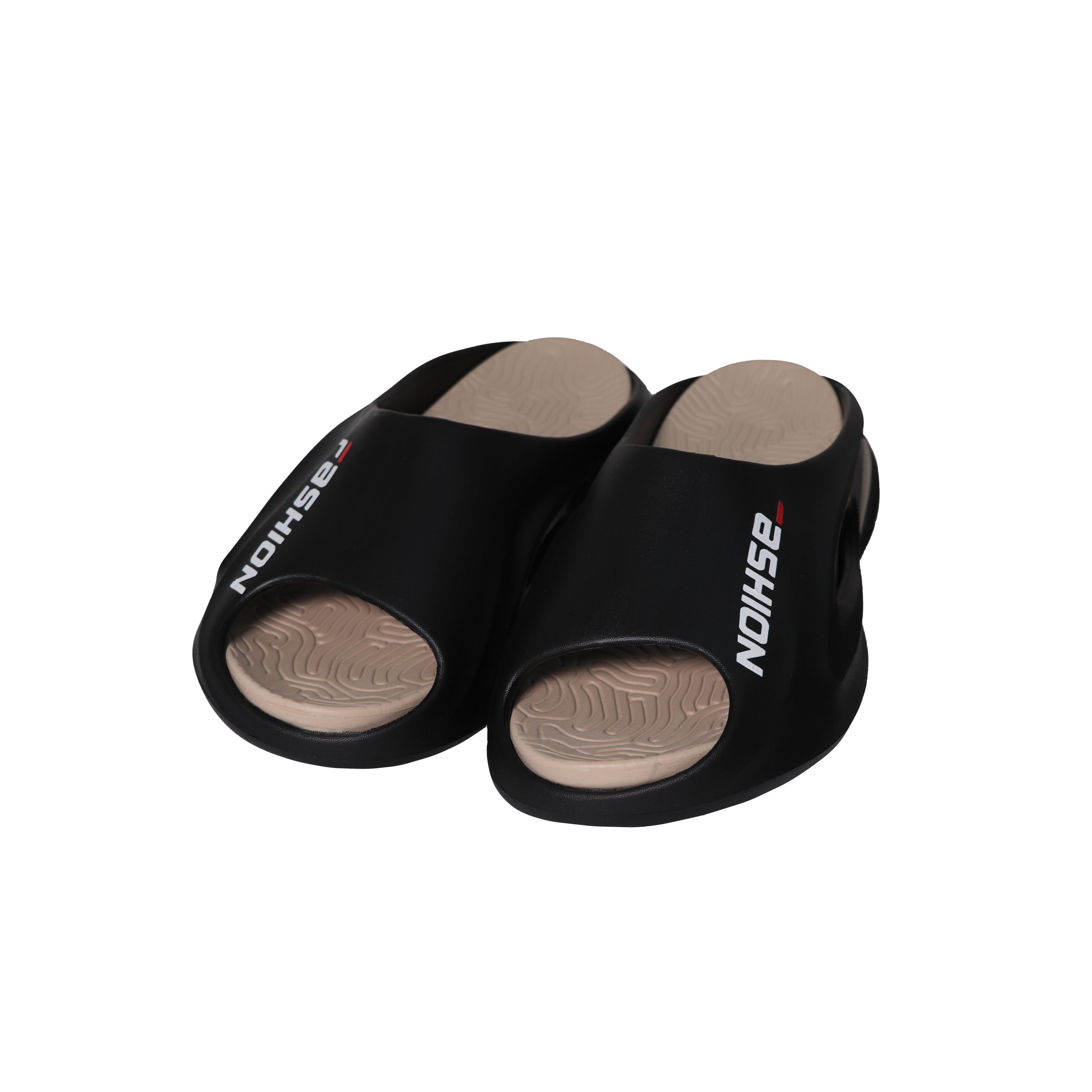 دمپایی مردانه مدل شادمهر کرم مشکی