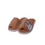 دمپایی پولیشی زنانه مدل فندق نسکافه ای