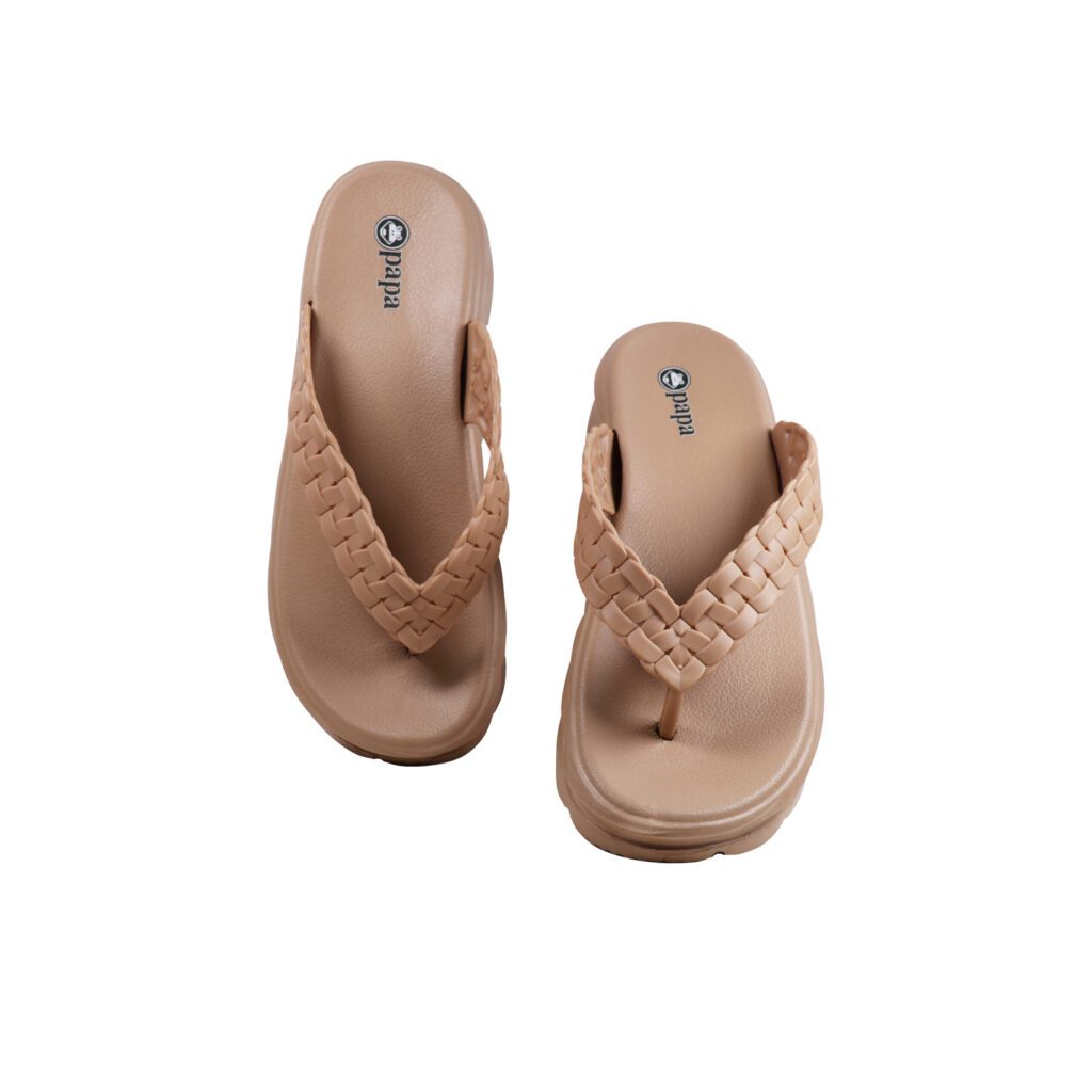 دمپایی انگشتی زنانه مدل توران نسکافه ای